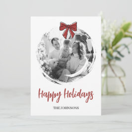 Persoonlijke kerstkaart met familiefoto
