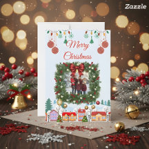 Persoonlijke kerstkaart met familiefoto