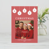 Persoonlijke kerstkaart met foto (Staand voorkant)