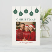 Persoonlijke kerstkaart met foto (Staand voorkant)