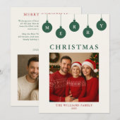 Persoonlijke kerstkaart met foto (Voorkant / Achterkant)