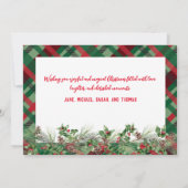 Persoonlijke Kerstkaart met foto en ruitmotief voo Kaart (Achterkant)