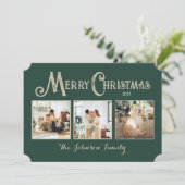 Persoonlijke Kerstkaart met foto's (Staand voorkant)