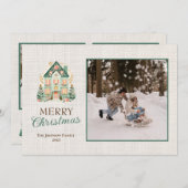 Persoonlijke Kerstkaart met foto's (Voorkant / Achterkant)