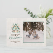 Persoonlijke kerstkaart met foto's (Staand voorkant)