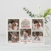 Persoonlijke Kerstkaart met foto's (Staand voorkant)