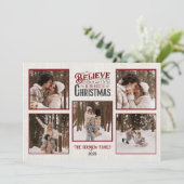 Persoonlijke Kerstkaart met foto's (Staand voorkant)