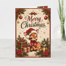 Persoonlijke Kerstkaart met hert 'Lieve Sint'