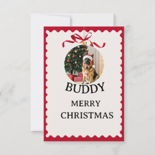 Persoonlijke Kerstkaart met Hond Foto Kaart