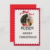 Persoonlijke Kerstkaart met Hond Foto Kaart (Voorkant / Achterkant)