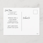 Persoonlijke kerstkaart met kerstmis met Santa Cor Feestdagenkaart (Achterkant)