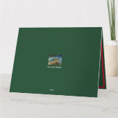 Persoonlijke kerstkaart op de nativescherm bedankkaart (Achterkant)