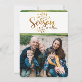 Persoonlijke kerstkaart 'Seizoen van dank' 5 foto' (Voorkant)