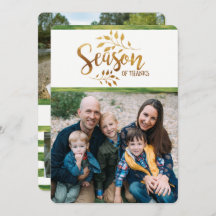 Persoonlijke kerstkaart 'Seizoen van dank' 5 foto'