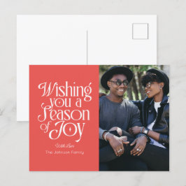 Persoonlijke kerstkaart 'Seizoen van vreugde' met Briefkaart