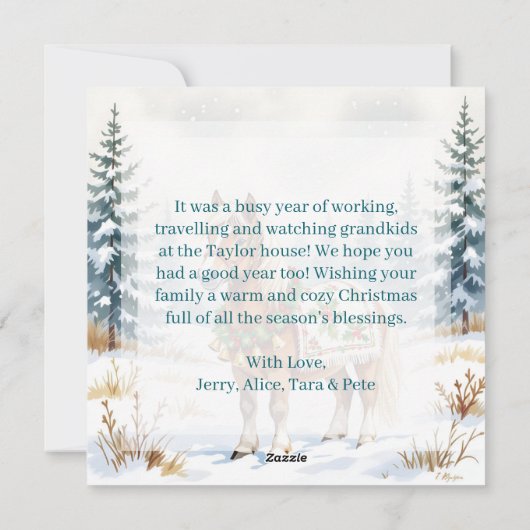 Persoonlijke Kerstkaart Shetlanders (Achterkant)