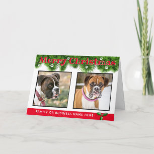Persoonlijke kerstkaart van de honden kaart