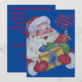Persoonlijke kerstkaart van Kerstman,  (Voorkant / Achterkant)