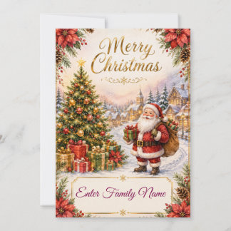 Persoonlijke Kerstkaart van Kerstman voor Familie