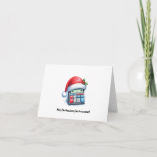 Persoonlijke kerstkaart voor accountant feestdagen kaart