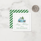 Persoonlijke Kerstkaart voor Cadeaubijlage Notitiekaartje (Voorkant / Achterkant in situ)