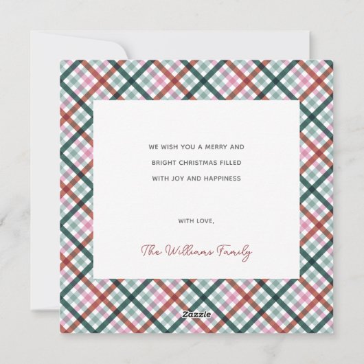 Persoonlijke kerstkaart voor de familie (Achterkant)