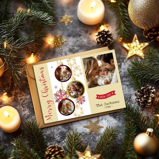 Persoonlijke kerstkaart voor de familie