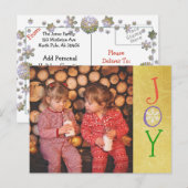 Persoonlijke kerstkaart voor de fotoserie feestdagenkaart (Voorkant / Achterkant)