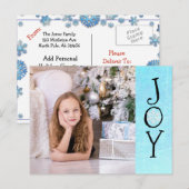 Persoonlijke kerstkaart voor de fotoserie feestdagenkaart (Voorkant / Achterkant)