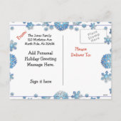 Persoonlijke kerstkaart voor de fotoserie feestdagenkaart (Achterkant)