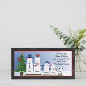 Persoonlijke kerstkaart voor de Smores-familie (Staand voorkant)