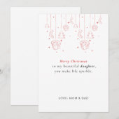 Persoonlijke kerstkaart voor dochter (Voorkant / Achterkant)