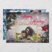 Persoonlijke kerstkaart voor foto's (Voorkant / Achterkant)