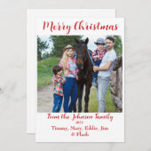 Persoonlijke kerstkaart voor foto's (Voorkant / Achterkant)