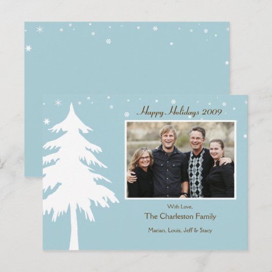 Persoonlijke kerstkaart voor foto's feestdagenkaart (Voorkant / Achterkant)