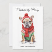 Persoonlijke Kerstkaart voor Franse Bulldog Liefhe (Voorkant)