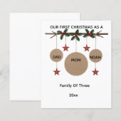 Persoonlijke kerstkaart voor het gezin (Voorkant / Achterkant)