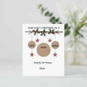 Persoonlijke kerstkaart voor het gezin (Staand voorkant)