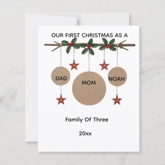 Persoonlijke kerstkaart voor het gezin (Voorkant)