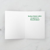 Persoonlijke kerstkaart voor humor kaart (Binnen)