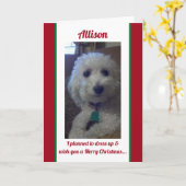 Persoonlijke kerstkaart voor humor kaart (Gele Bloem)