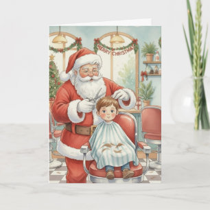 Persoonlijke kerstkaart voor kapper feestdagen kaart