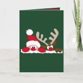 Persoonlijke kerstkaart voor Kerstmis en rendieren Kaart (Voorkant)