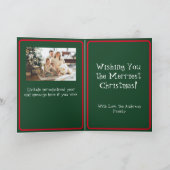 Persoonlijke kerstkaart voor Kerstmis en rendieren Kaart (Binnen)