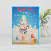 Persoonlijke kerstkaart voor kinderen (Staand voorkant)