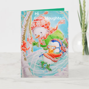 Persoonlijke kerstkaart voor kleindochter kaart