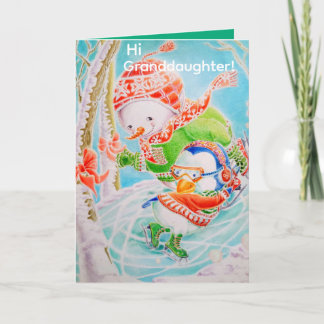 Persoonlijke kerstkaart voor kleindochter kaart