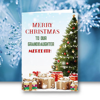 Persoonlijke kerstkaart voor kleindochter kaart