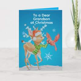 Persoonlijke kerstkaart voor kleinzoons kaart