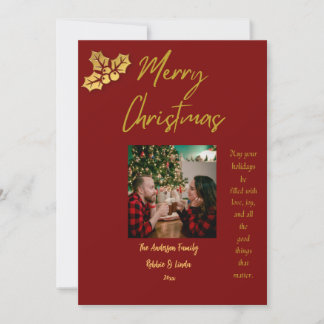 Persoonlijke Kerstkaart voor Koppels Rood en